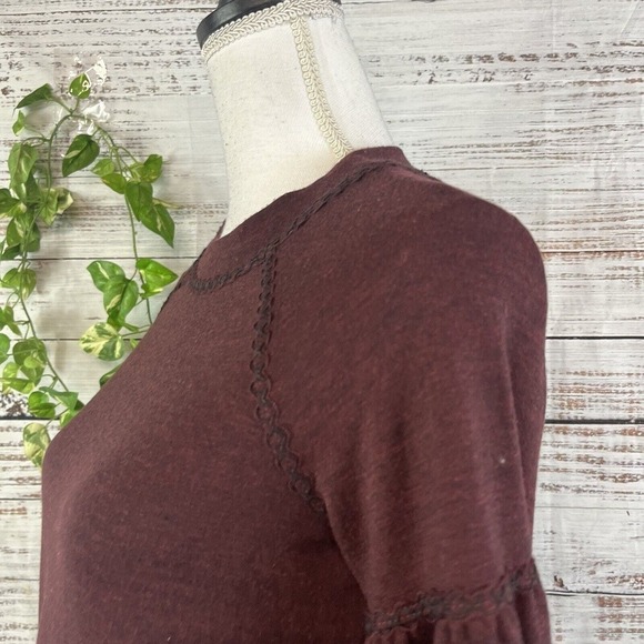 Max Studio Dress size Extra Small Burgundy Stretch Jersey Knit Pockets Casual - Picture 13 of 16